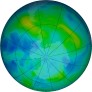 Antarctic ozone map for 2024-04-25